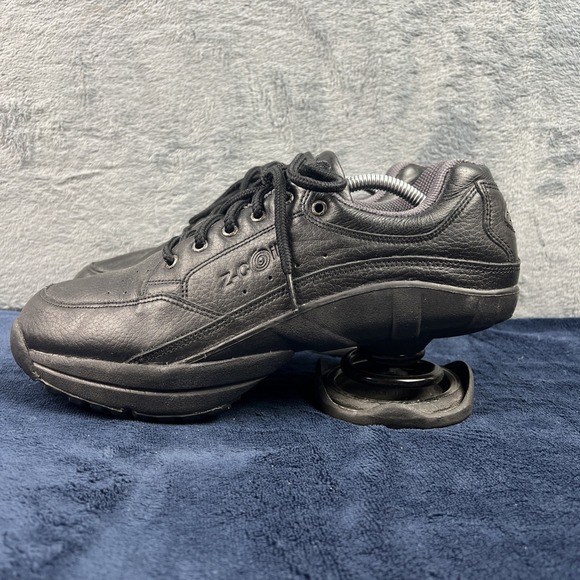 Z-Coil Legend Men Shoes Size 10 Black Leather Pain Relief Orthopedic Comfort - Picture 1 of 16